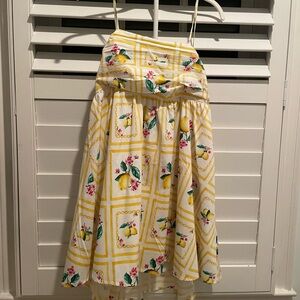 Lemon Print Yellow Kids Dress